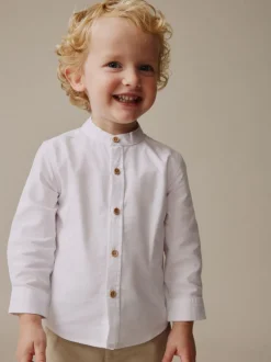 Next Blanc - Chemise Oxford à Manches longues et Col mao (3mois-7ans) Hot