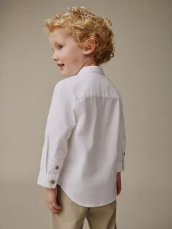 Next Blanc - Chemise Oxford à Manches longues et Col mao (3mois-7ans) Hot