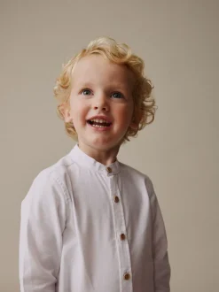 Next Blanc - Chemise Oxford à Manches longues et Col mao (3mois-7ans) Hot