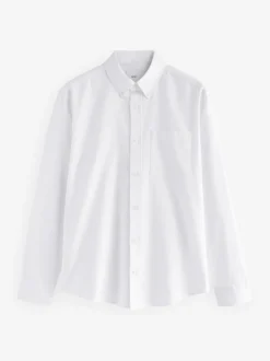 Next - Chemise Oxford douce à manches longues Blanc Hot