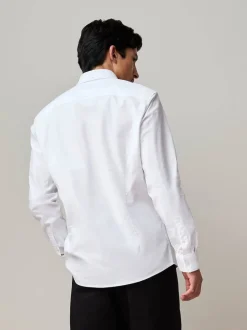 Next - Chemise Oxford stretch à manches longues Blanc Outlet