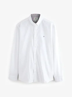 Next - Chemise Oxford stretch à manches longues Blanc Outlet