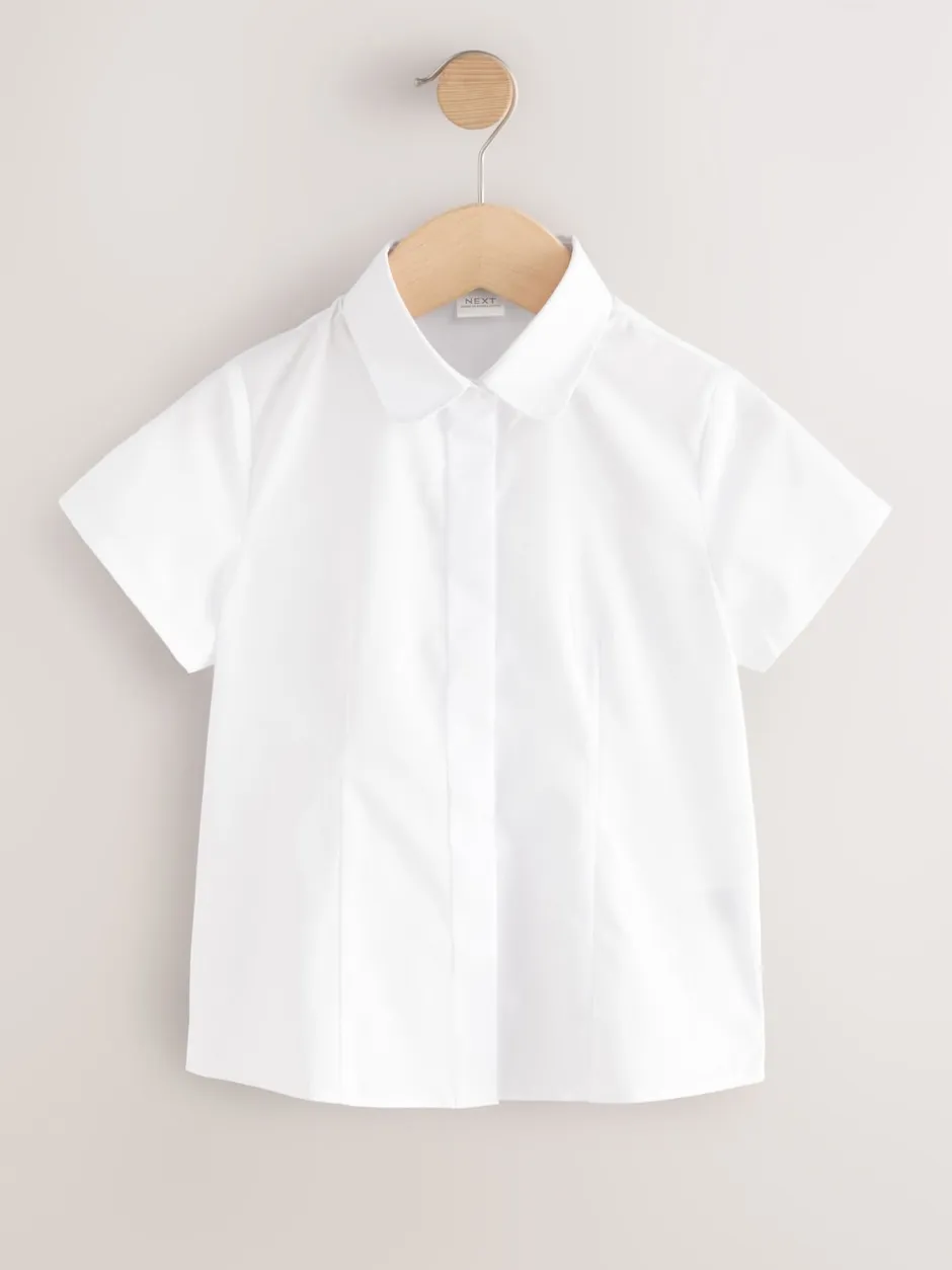 Next Blanc - Chemises d’école ajustées à manches courtes Lot de 2 (3-18ans) New