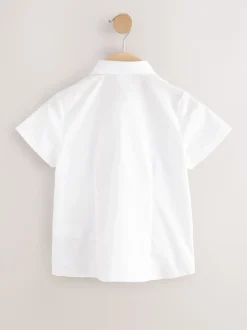 Next Blanc - Chemises d’école ajustées à manches courtes Lot de 2 (3-18ans) New