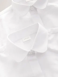 Next Blanc - Chemises d’école ajustées à manches courtes Lot de 2 (3-18ans) New