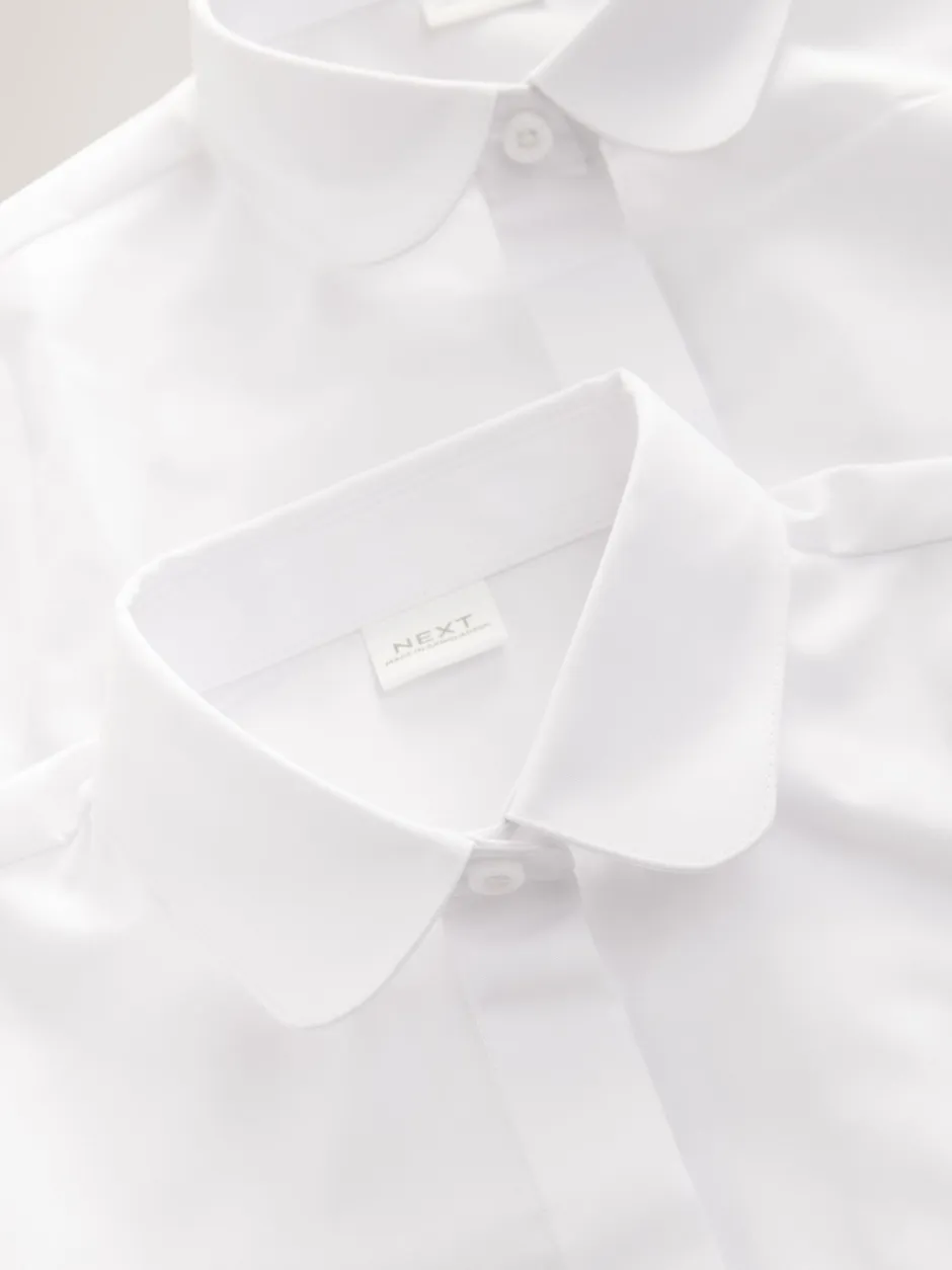 Next Blanc - Chemises d’école ajustées à manches courtes Lot de 2 (3-18ans) New