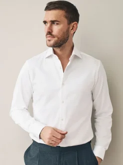 Next Blanc - Chemises Signature manches longues 100% coton Pima Hot