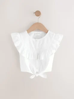 Next Blanc - Chemisier 100% coton avec col boutonné (316ans) Hot