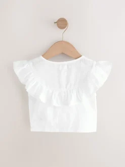 Next Blanc - Chemisier 100% coton avec col boutonné (316ans) Hot