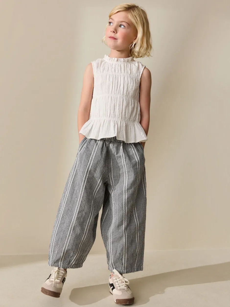 Next Blanc - Chemisier sans manches froncées (3-16ans) Clearance