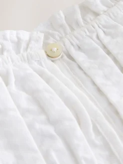 Next Blanc - Chemisier sans manches froncées (3-16ans) Clearance