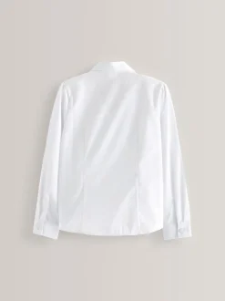 Next Blanc - Chemisier scolaire à manches longues et bordures en dentelle (3-14ans) Best