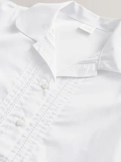 Next Blanc - Chemisier scolaire à manches longues et bordures en dentelle (3-14ans) Best