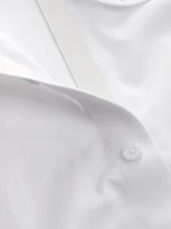 Next Blanc - Chemisier scolaire à col volanté riche en coton à fermeture par contact (3-14ans) Sale