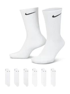 Nike Blanc - Col rond - Lot de chaussettes Everyday Cushioned 6 New