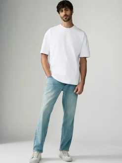 Next - Coupe ample - T-shirt épais 3 Pack Blanc Clearance