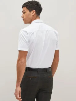 Next Blanc - Coupe classique Easy Care Smart Chemises Clearance