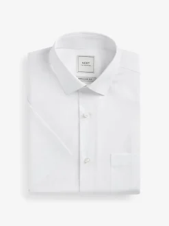 Next Blanc - Coupe classique Easy Care Smart Chemises Clearance