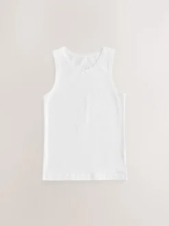 Next Blanc - Débardeur blanc à bordure en dentelle (1.5-16ans) Clearance