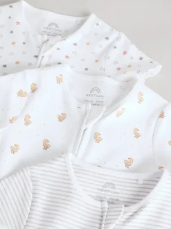 Next Blanc - Dors-bien zippé 100% coton Lot de 3 (0mois3ans) Sale