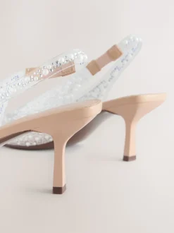 Next Blanc - Détail bijoux en vinyle à bout pointu Forever Comfort® À attache à l’arrière Discount