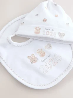 Next Blanc - Ensemble Combinaison de nuit et chapeau BÉBÉ (0-12mois) Outlet
