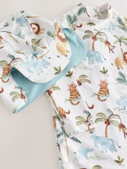 Next Blanc - Ensemble maillot de bain et chapeaux Sunsafe (3mths-7yrs) Sale