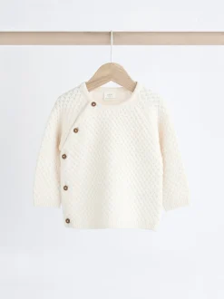 Next Blanc - Ensemble pull et pantalon en maille bébé (0mois-2ans) Sale