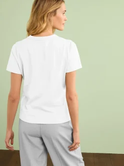 Next - Essential Pure Cotton Courts Col rond T-shirt Blanc Best