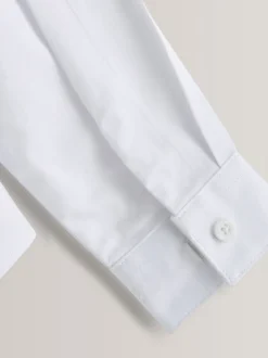 Next Blanc - Fermeture par contact Cotton Rich Extensible Manches longues School Chemises (3-17yrs) New