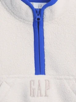 Gap Blanc - Sweat-shirt Sherpa à enfiler demi-zippé (6mois-5ans) (6mois-5ans)