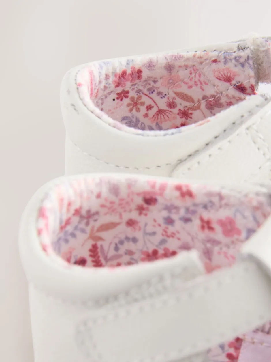 Next Blanc - Leather Bébé T-Bar Chaussures (0-24mths) Outlet