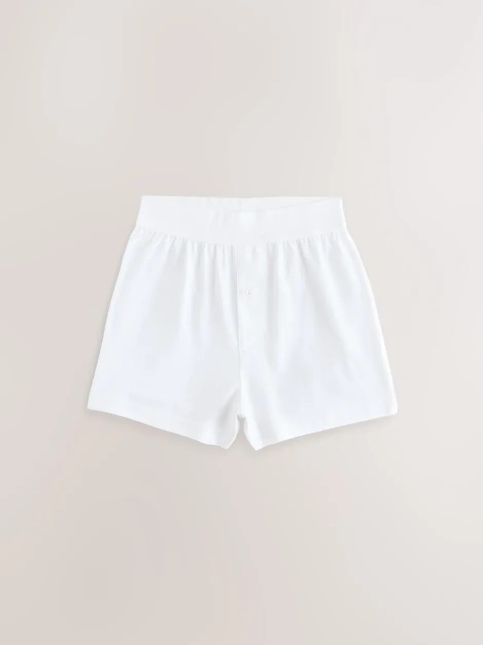 Next Blanc - Lot 5 100boxers amples % coton (1.5-16ans) New