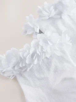 Next Blanc - Lot 2 paires de chaussettes de demoiselle d'honneur en coton majoritaire