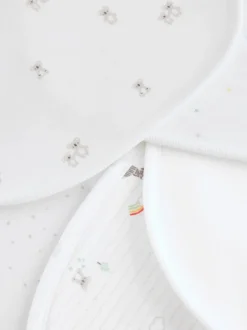 Next Blanc - Lot de 5 bavoirs imprimés animal Bébé Clearance