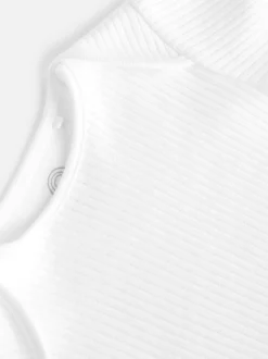 Next Blanc - Lot de 5 bodys côtelés à manches courtes pour bébé Discount