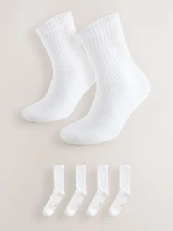 Next Blanc - Lot de 4 chaussettes de sport rembourrées Best