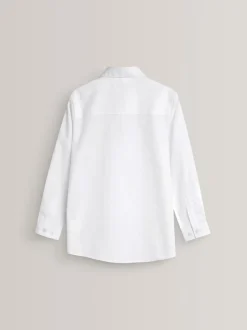 Next Blanc - Lot de 2 chemises à manches longues et col incurvé pour l'école (3-16ans) Outlet
