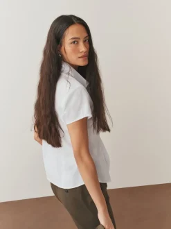 Next Blanc - Lot de 2 Chemises ajustées extensibles indispensables à Manches courtes