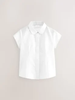 Next Blanc - Lot de 2 chemises scolaires ajustées à manches courtes (3-17 ans) Hot