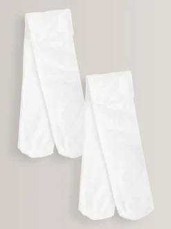 Next Blanc - Lot de 2 collants School 80 deniers