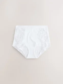 Next Blanc - Lot de 2 culottes en dentelle et microfibre Discount