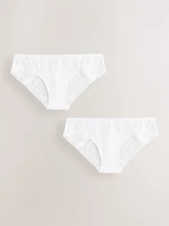 Next Blanc - Lot de 2 culottes en dentelle et microfibre Hot