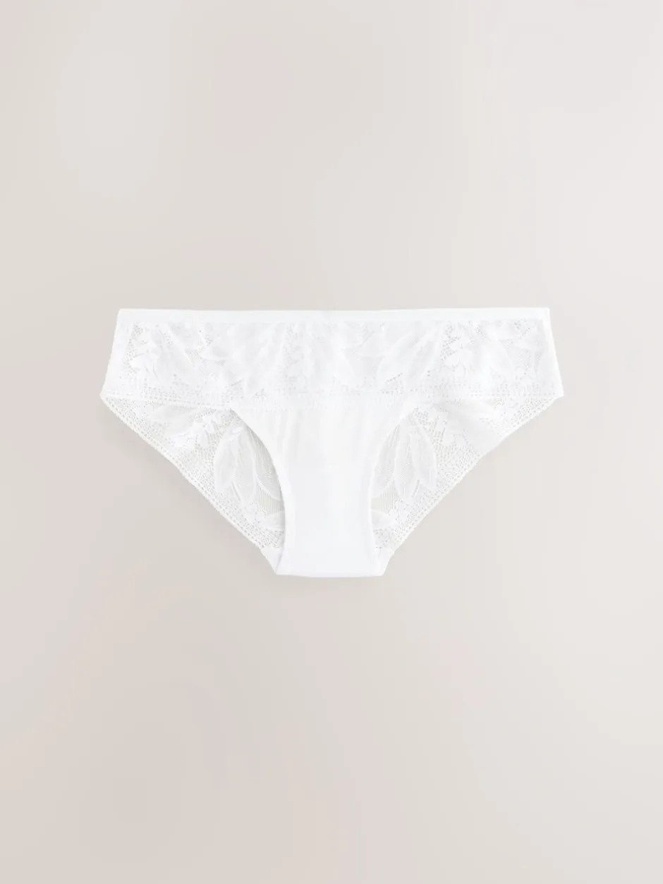 Next Blanc - Lot de 2 culottes en dentelle et microfibre Hot