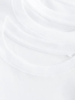 Next Blanc - Lot de 3 débardeurs à manches courtes 100 % coton (1.5-16ans) Hot