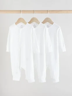 Next Blanc - Lot de 3 dors-bien bébé sans pieds en coton 100 % avec fermeture éclair bidirectionnelle (0mois-2ans) Sale