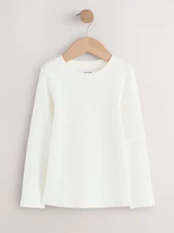 Next - Lot de 3 Hauts à manches longues côtelés (3-16ans) Blanc New