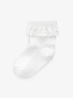 Next Blanc - Lot de 3 paires de chaussettes bébé en dentelle Hot