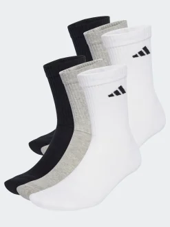 adidas - Lot de 6 paires de chaussettes à logo Blanc Clearance