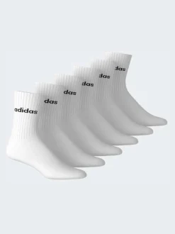 adidas Blanc - Lot de 6 paires de chaussettes Linear Crew rembourrées Outlet